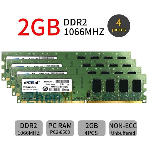 4x2 ddr2 pc2 8500u - gb,